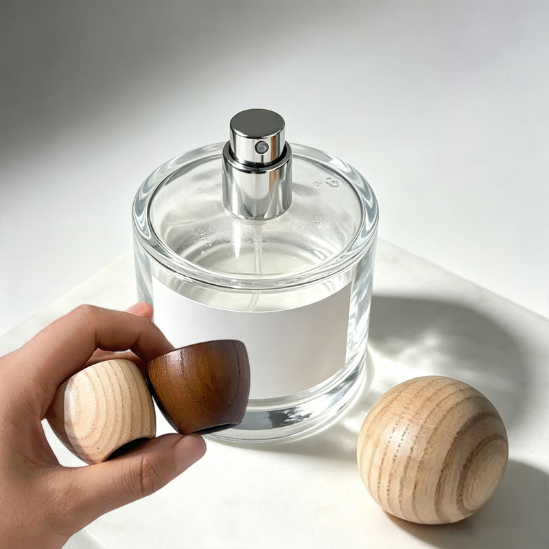 Perfume Fragrance One - 50/100ML Glass Perfume Spray Bottle Wooden